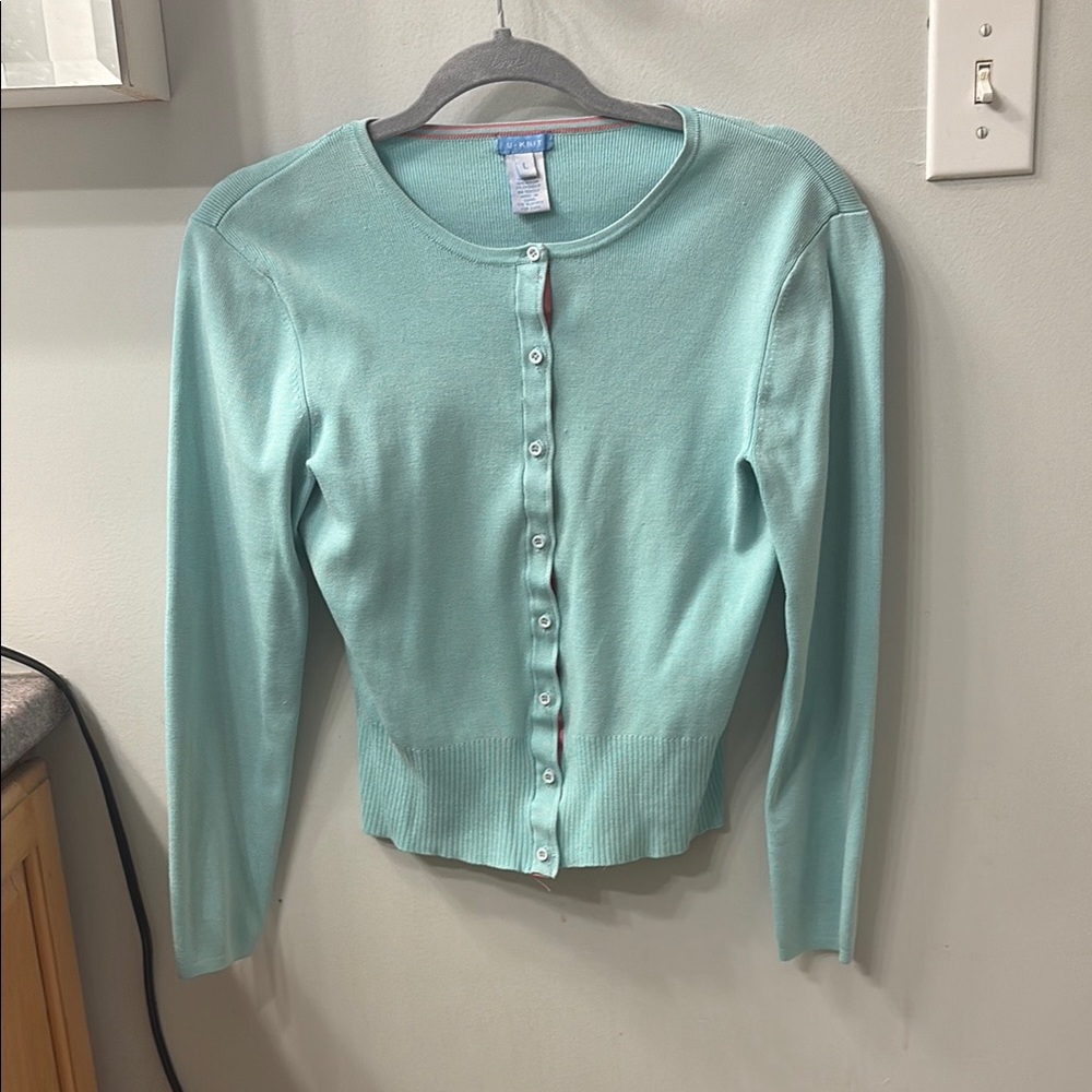 U-Knit Dresses Light Blue Cardigan